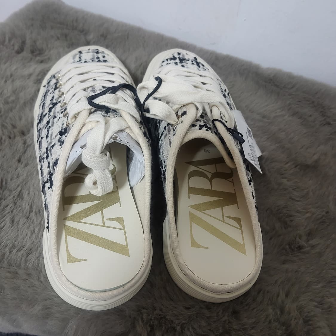 자라 트위드 슬립온 뮬 스니커즈 블로퍼 새상품 여자 38 250 상품이미지6