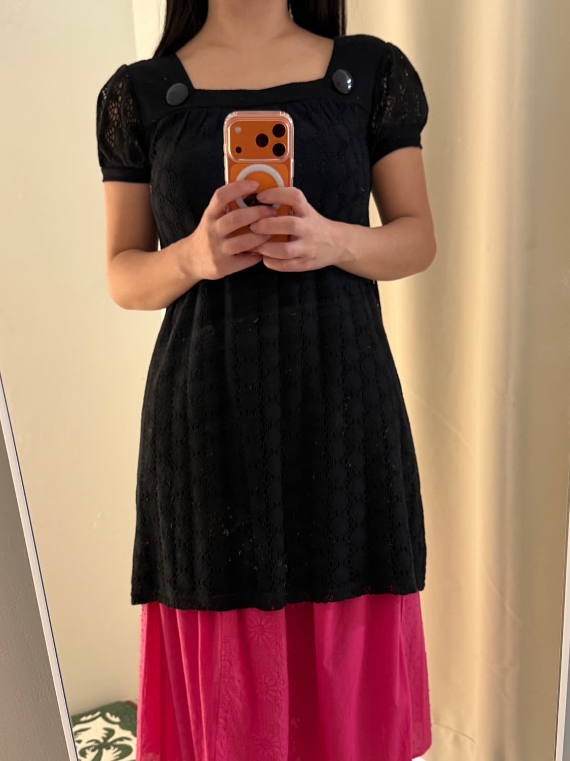 일본빈티지 레이스 레이어드 미니원피스 상품이미지7