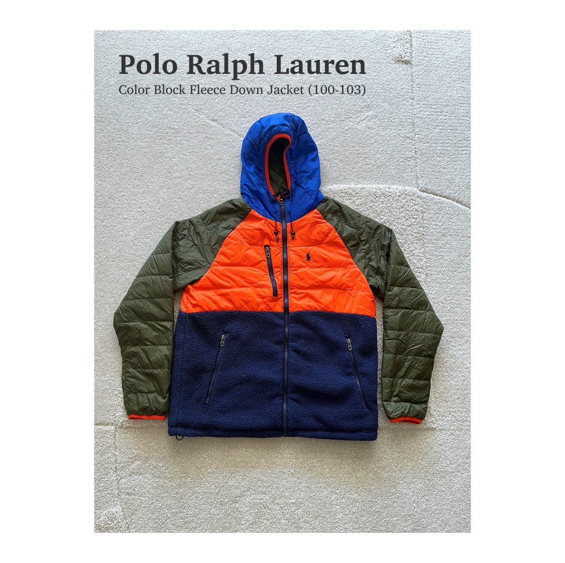 폴로 컬러 블록 플리스 자켓 (100-103) 상품이미지1