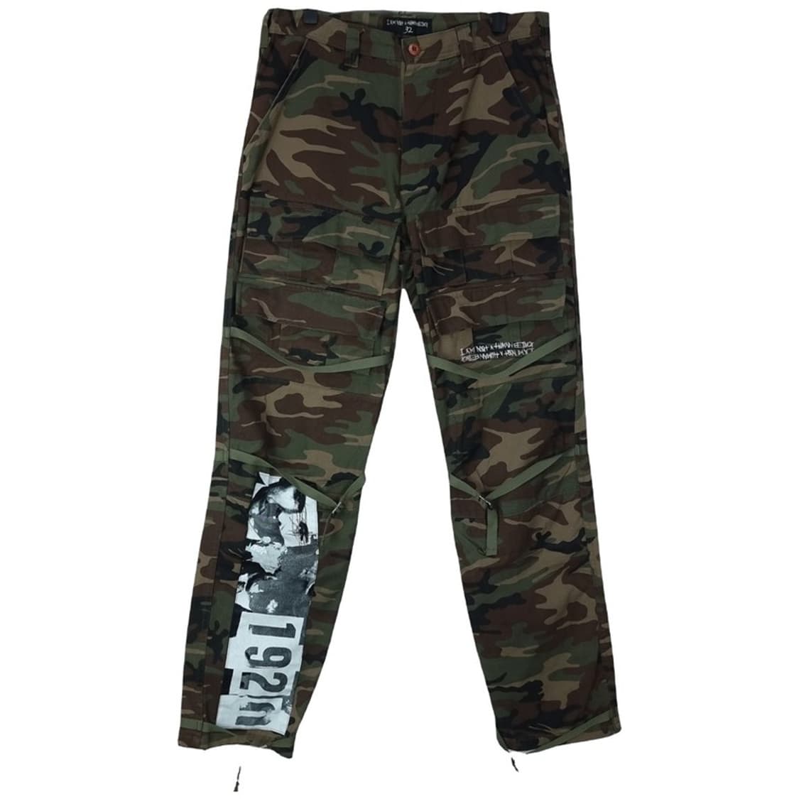 [아임낫어휴먼비잉] 펑크 패치 카모 패턴 카고 팬츠 M18333 상품이미지2