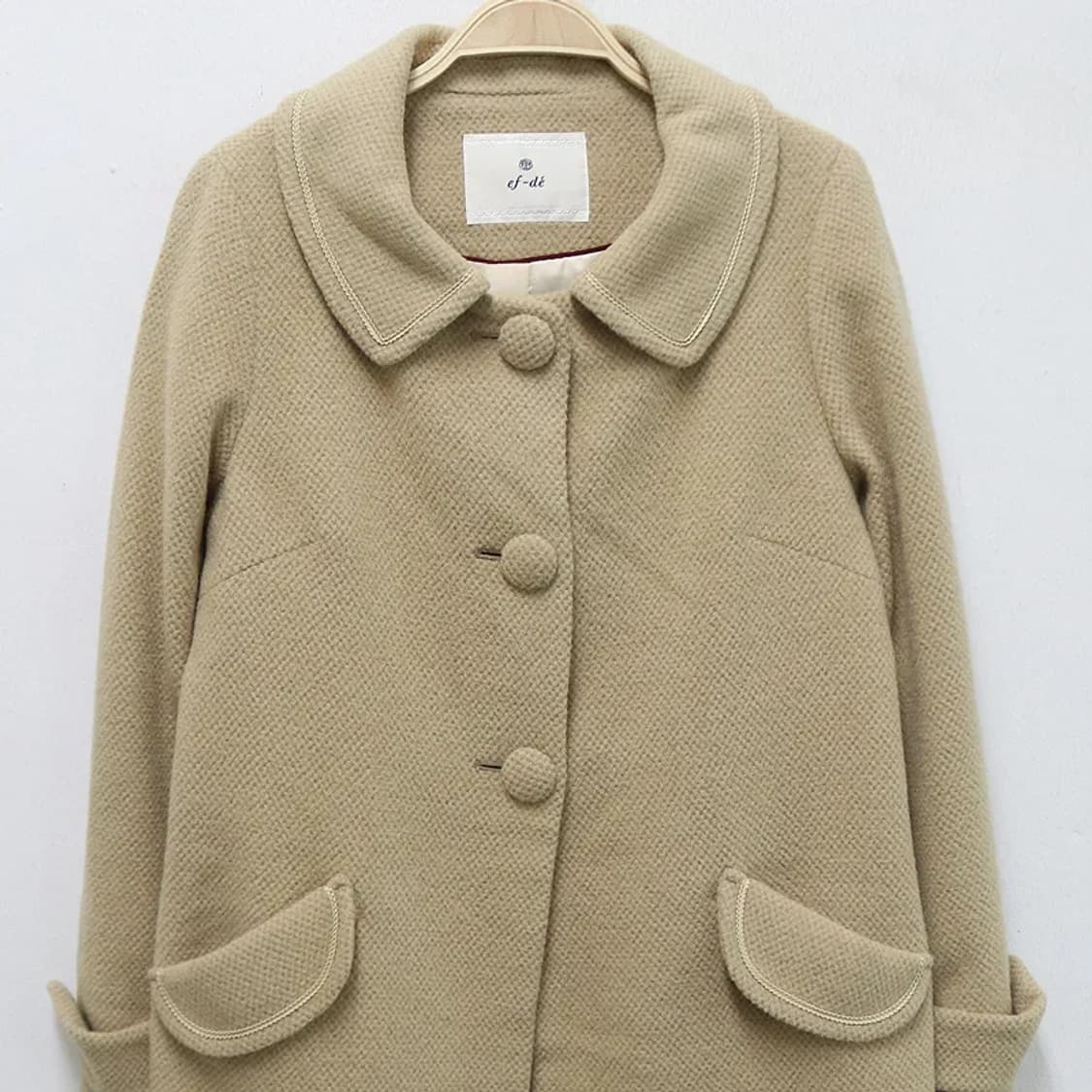 EF-DE 오네갸루 베이지 울 앙고라 혼방 코트 60147 상품이미지3