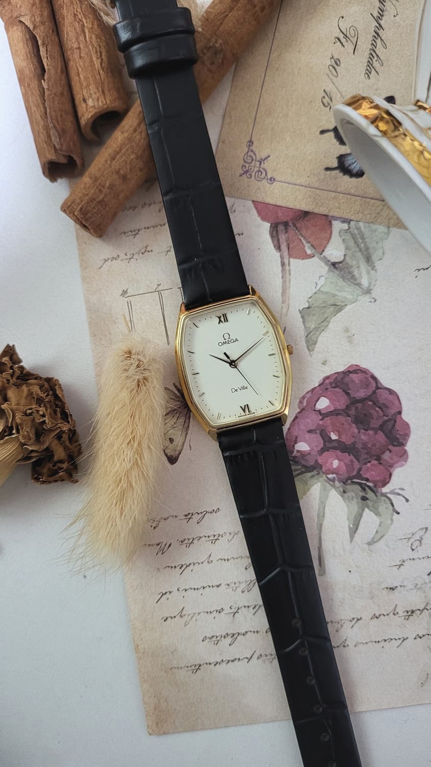 정품 오메가 드빌 남여공용 옥타곤 쿼츠시계 상품이미지3