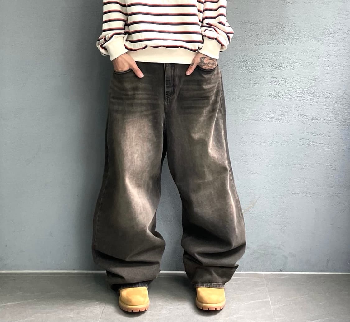 새깅 워시드 배기진 상품이미지1