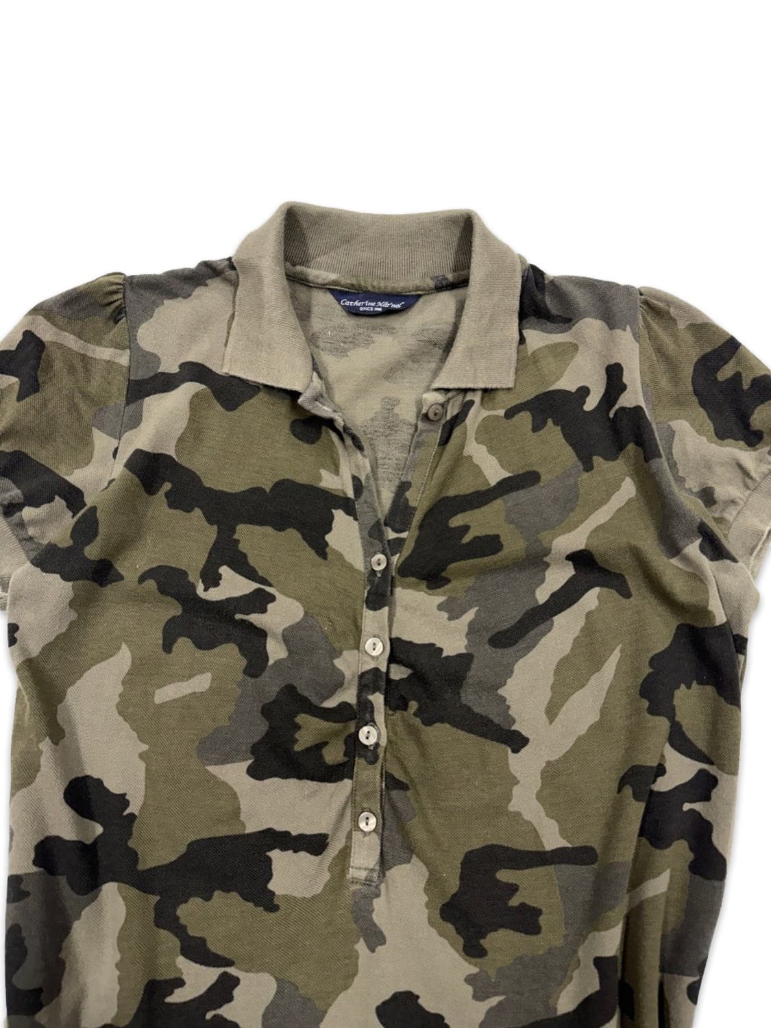 빈티지 밀리터리 캡소매 미니 원피스 상품이미지3