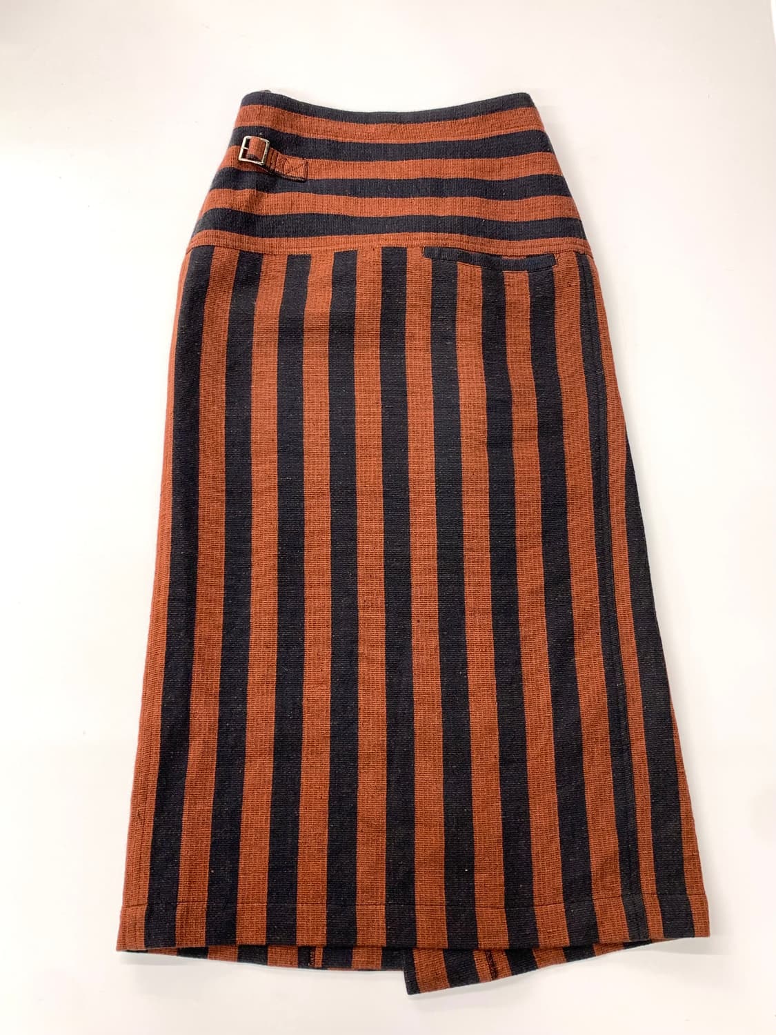 Issey Miyake 이세이미야케 90s 스트라이프 맥시 랩스커트  상품이미지5