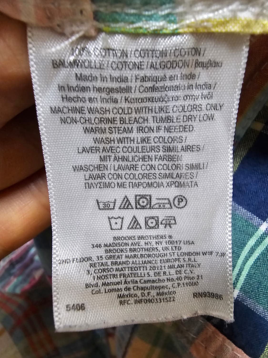 브룩스브라더스 셔츠 마드라스 L 상품이미지9