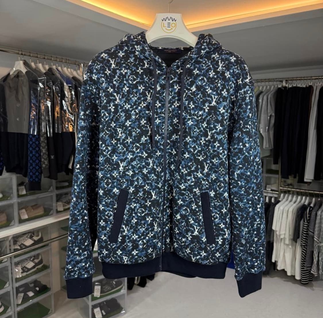 [리오브] 루이비통 모노그램 집스루 코튼 후드집업 상품이미지1