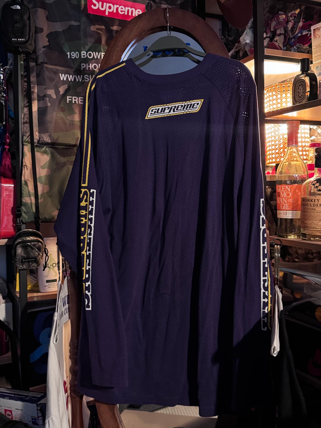 Xl 슈프림 x 히스테릭글래머 메쉬 롱슬리브 네이비 상품이미지2