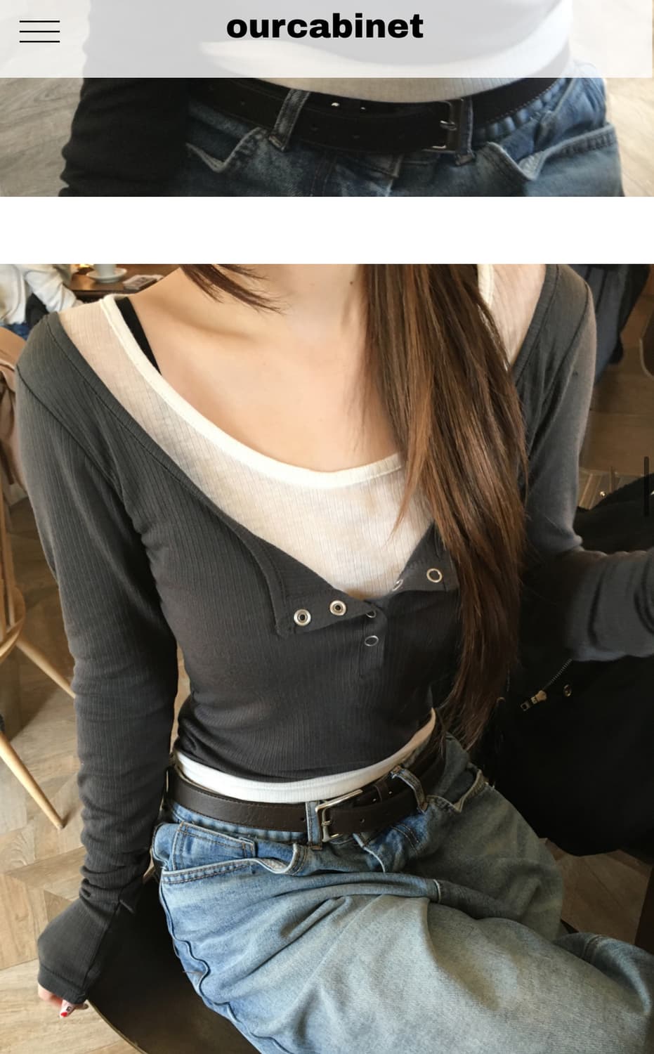 ourcabinet kinder layered tee 상품이미지1