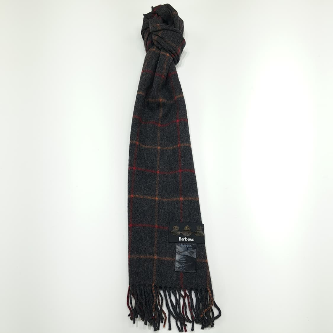 MX249 바버 차콜그레이 윈도우페인 울 목도리 머플러 상품이미지3