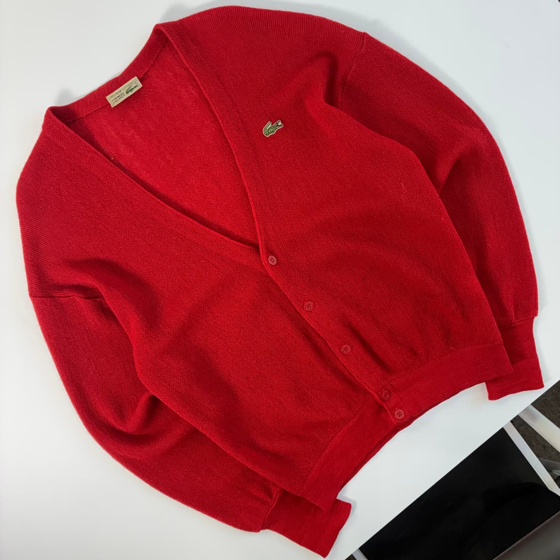 Lacoste  라코스테 레드 울 니트 가디건 상품이미지2