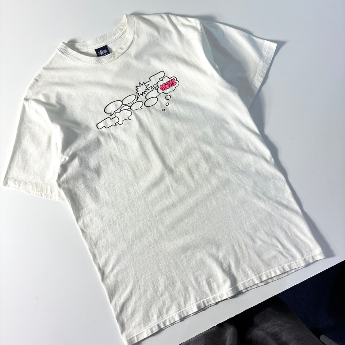 Stussy  스투시 00,s 스피치 버블 화이트 반팔 티셔츠  상품이미지2