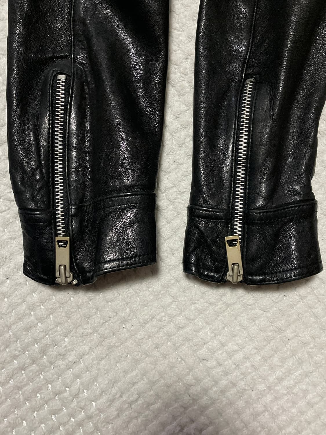 광희시장 웨스턴 무드 램스킨 양가죽 바이커 레더 자켓 상품이미지6