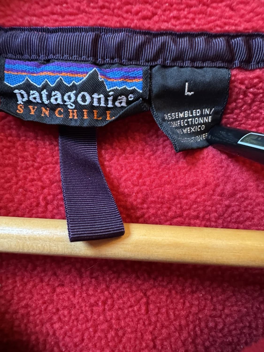 90s 멕시코 파타고니아 신칠라 스냅-T 레드 상품이미지3