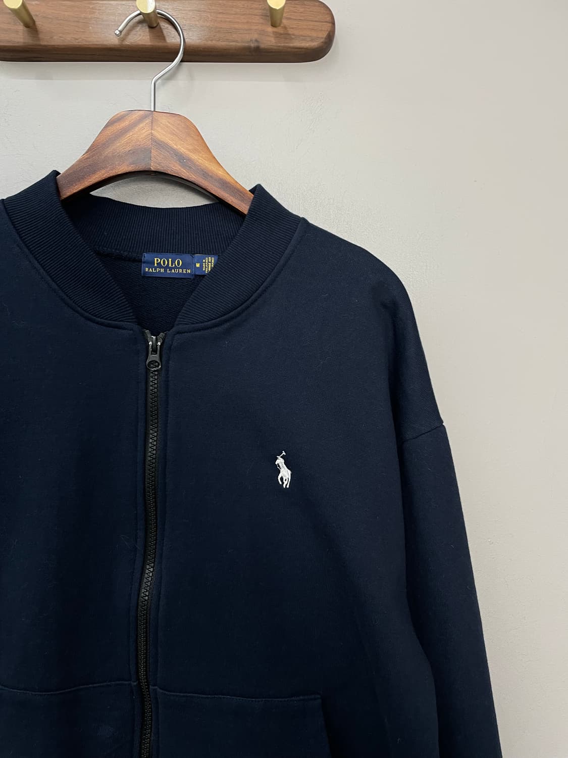 폴로 랄프로렌 네이비 자수로고 코튼 풀 집업 자켓 H1608 상품이미지3