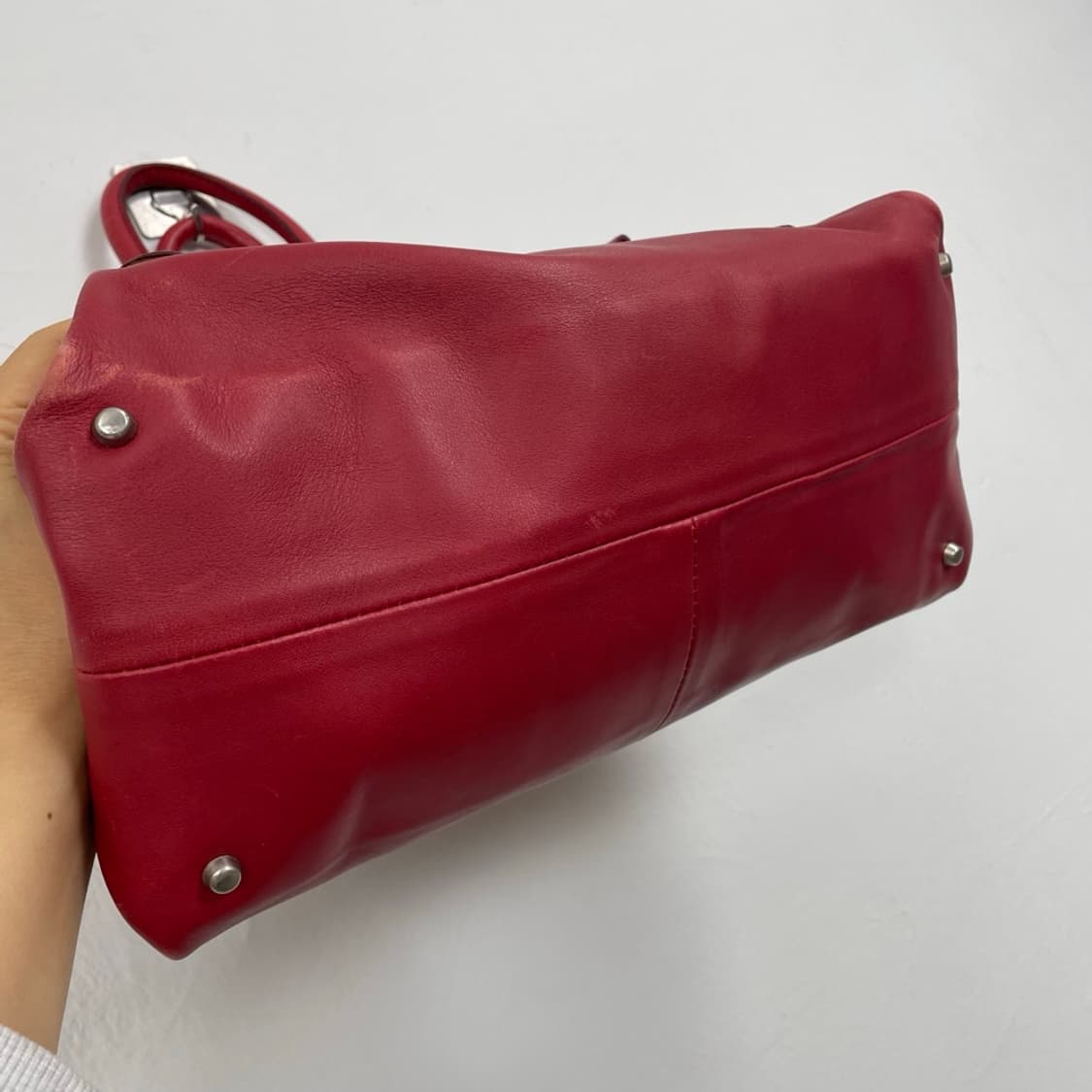 훌라 Furla 레드 크르멘 레더 토트백  상품이미지5