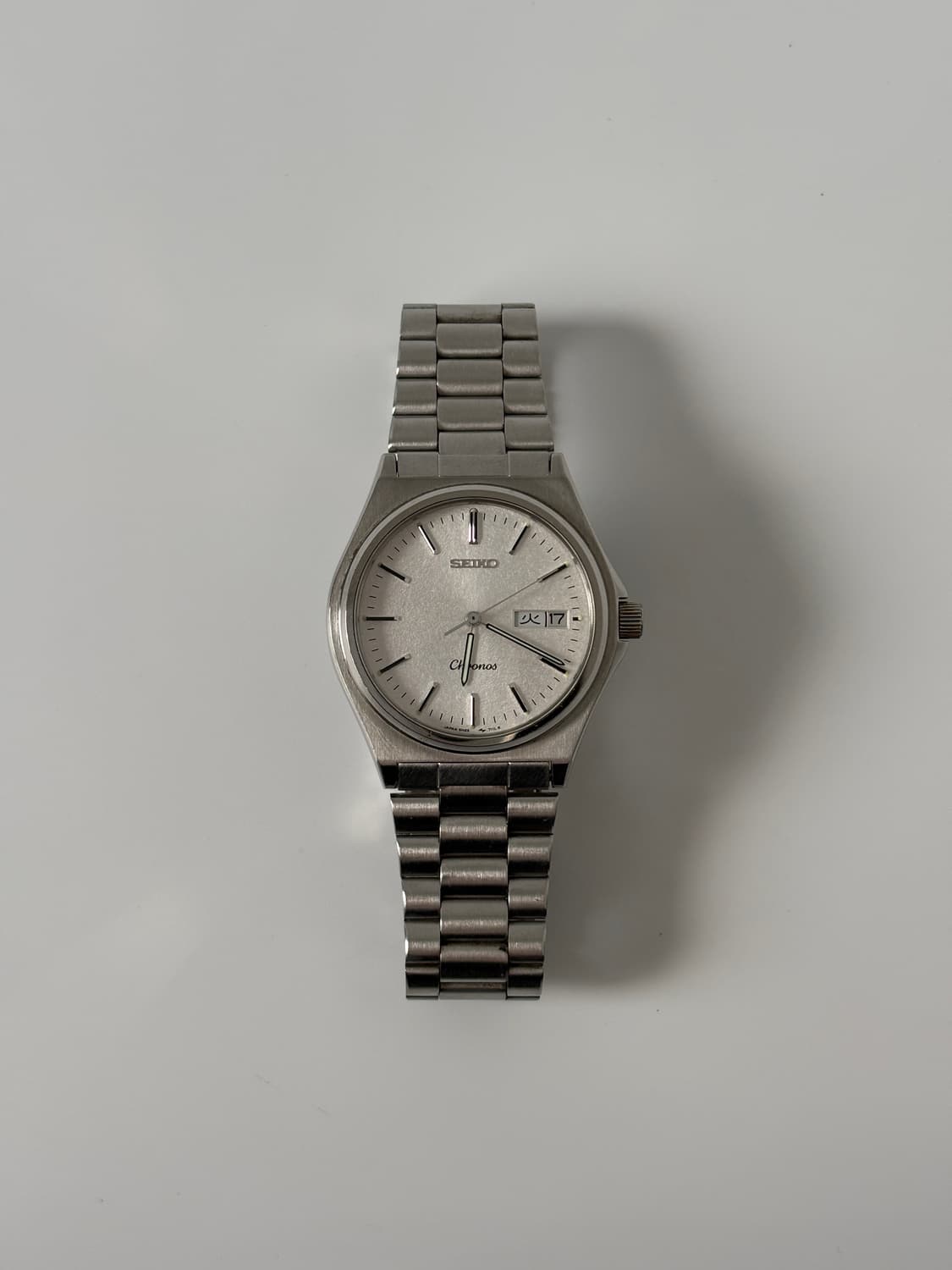 1980년대 Chronos 스노우 플레이크 다이얼 실버 쿼츠 남성  상품이미지2