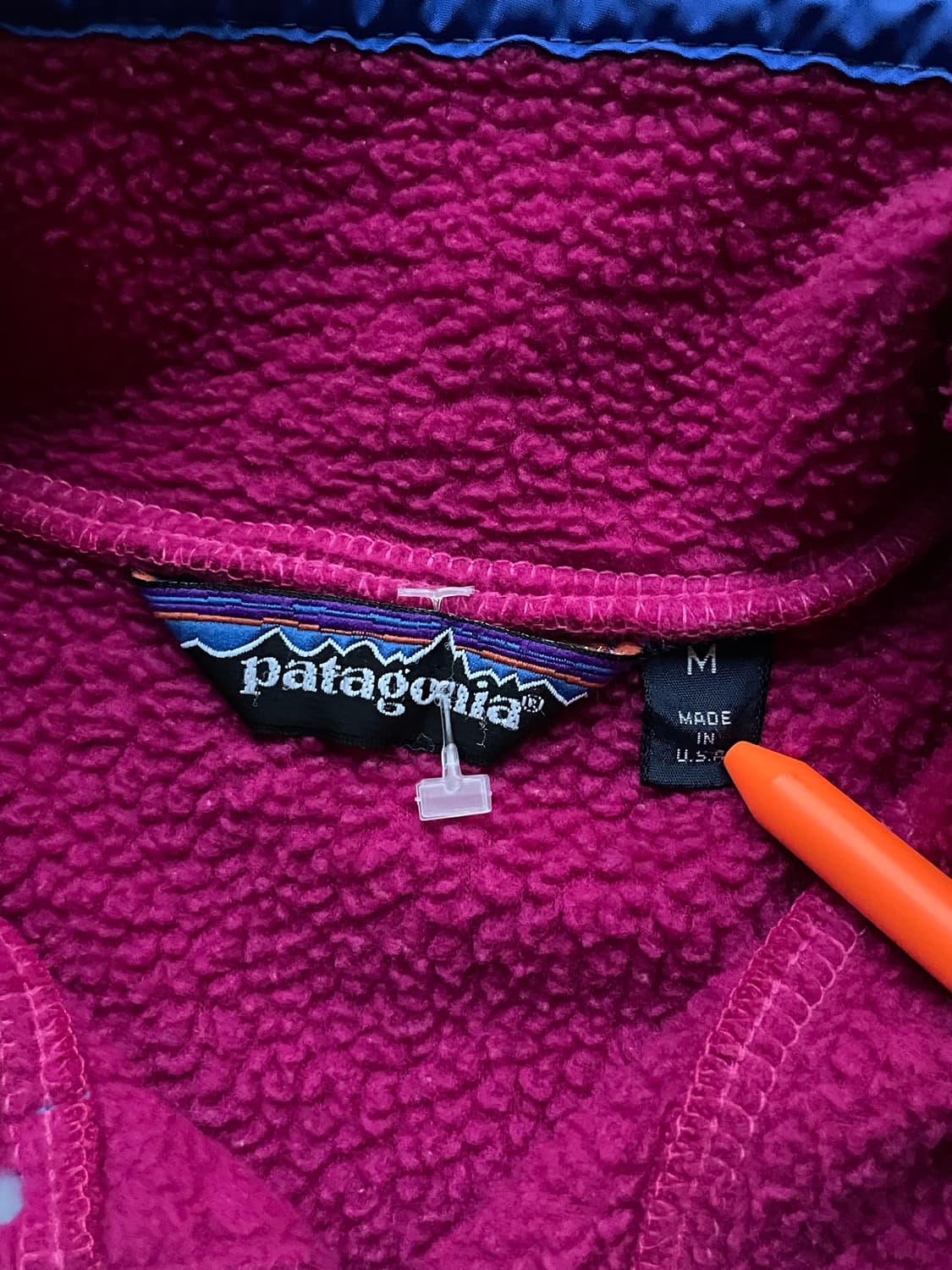 80s 파타고니아 신칠라 라즈베리 블루 rare 빈티지 상품이미지4
