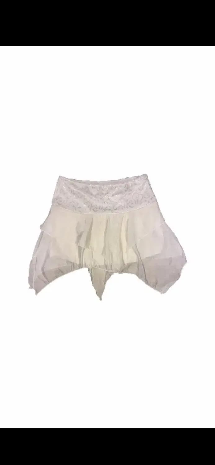 빈티지 레이스 미니 스커트 치마 히피 웨스턴 y2k 그런지 페어리 핀터깔 상품이미지1