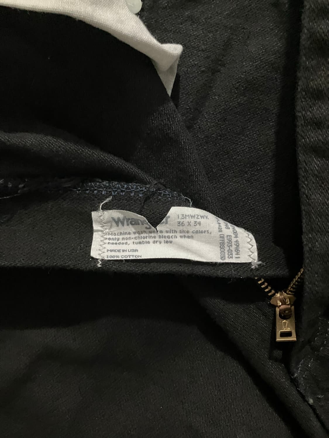 데드스탁 90s USA 빈티지 랭글러 13MWZWK 블랙 데님 팬츠 상품이미지9