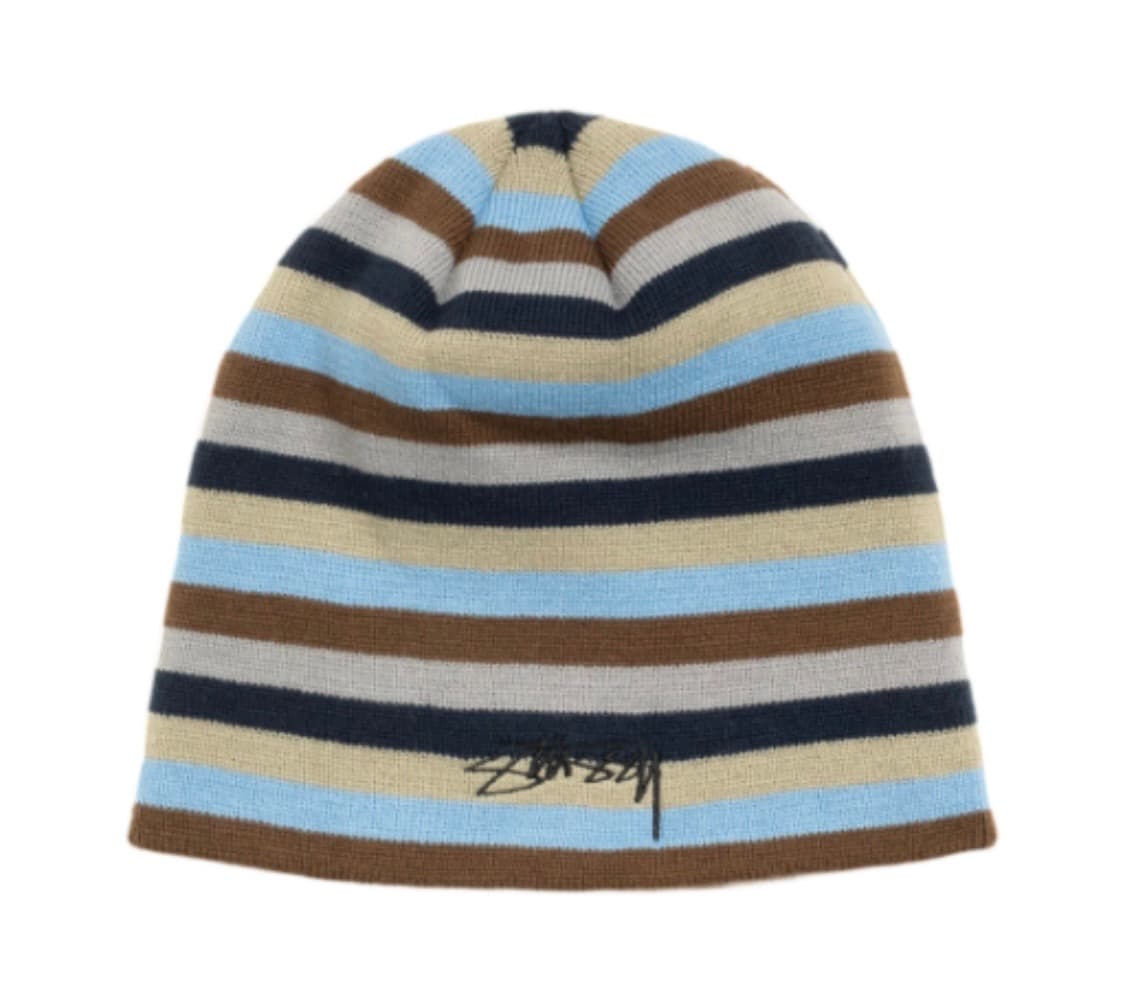 스투시 스컬캡 스무스 스탁 스트라이프 블루 상품이미지1