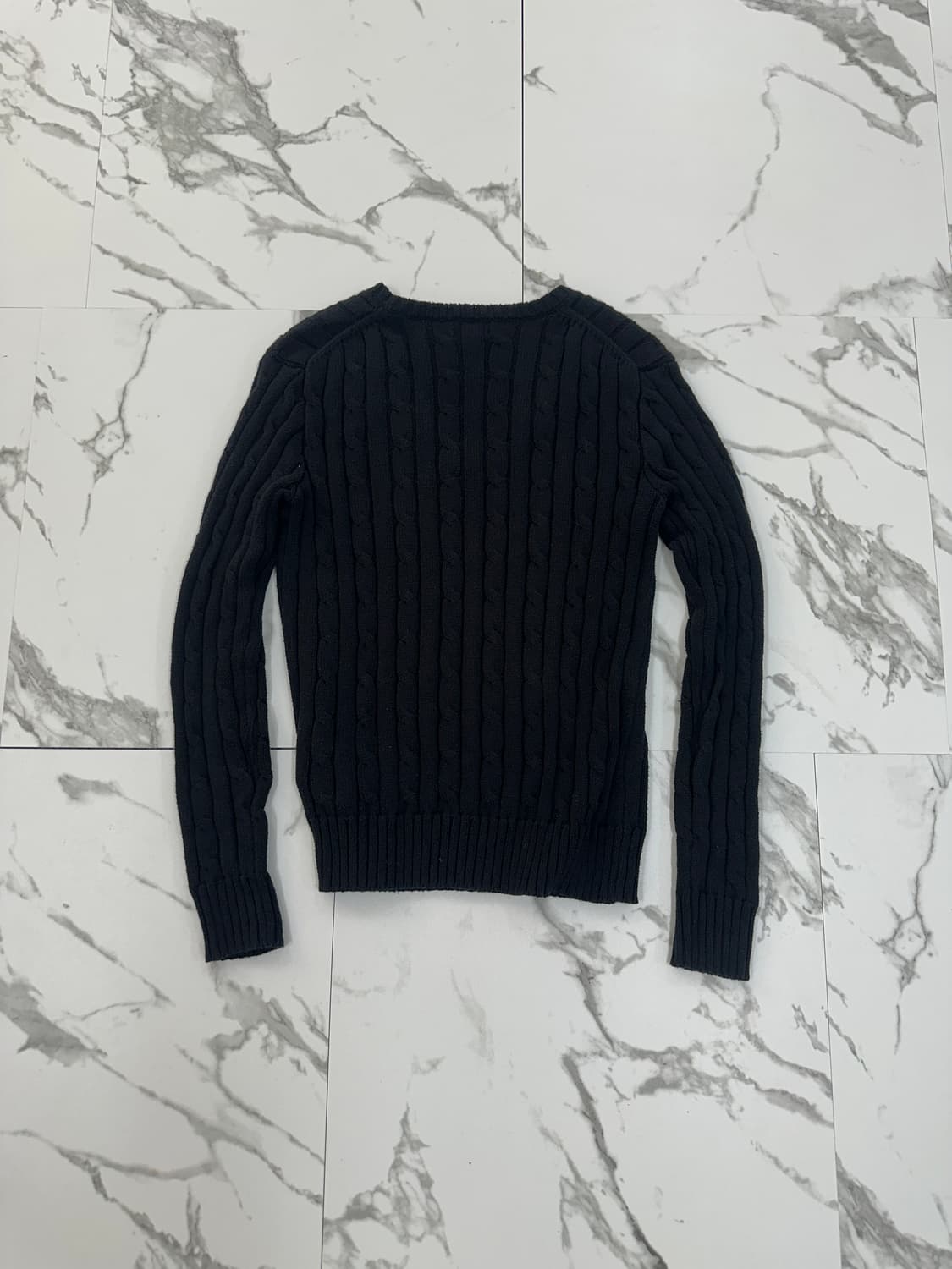 폴로 랄프로렌 코튼 브이넥 케이블 니트 상품이미지2