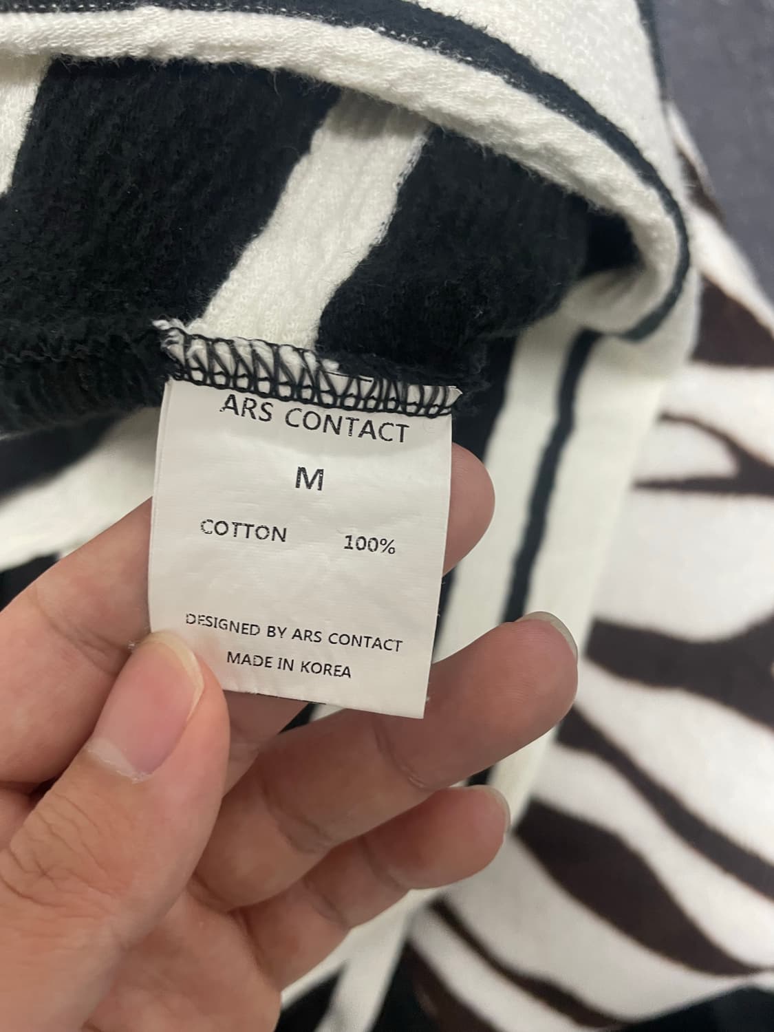 아르스콘택트 롱슬리브 스트라이프 검정색M사이즈 상품이미지5