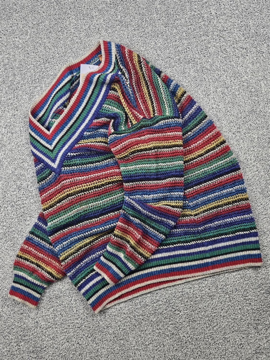 미쏘니 빈티지 브이넥 스트라이프 스웨터 니트 (상세설명참조)/ 10270 상품이미지3