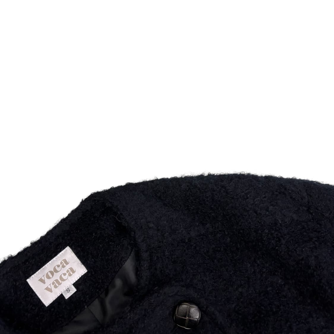 보카바카 네이비 모헤어 울 부클 더블 코트 상품이미지3