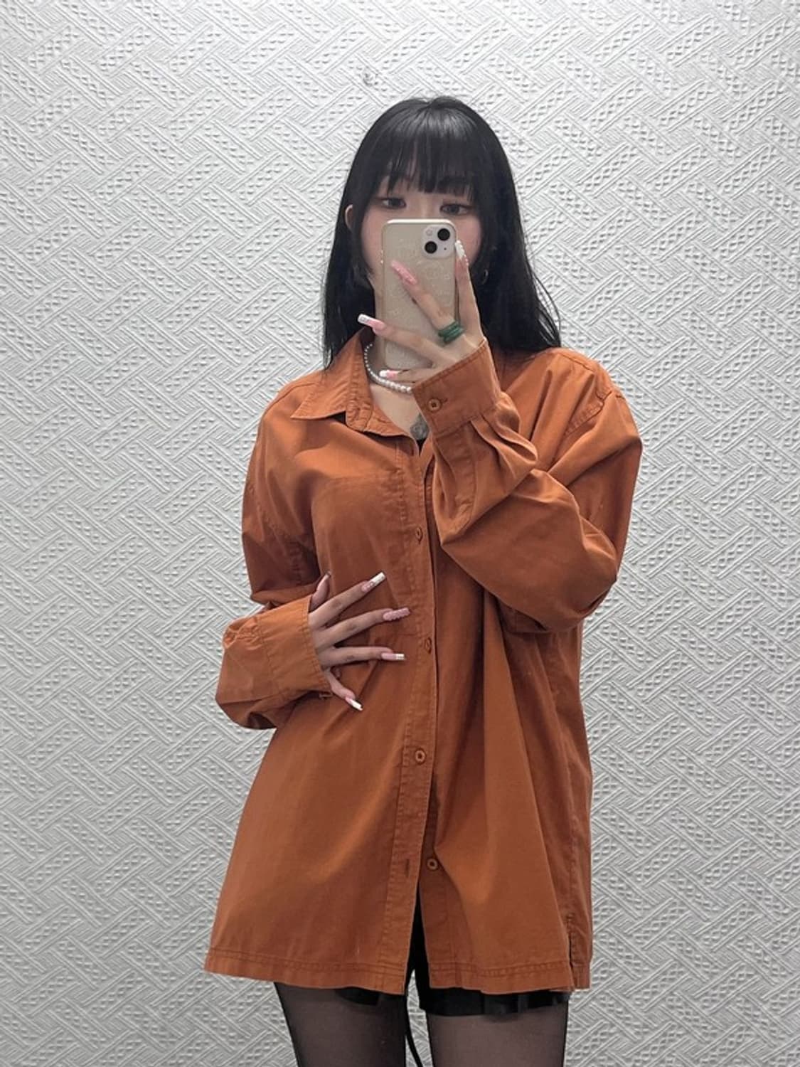 나이키 ACG 컨트리 빈티지 오버핏 오렌지브라운 셔츠 L C12534 상품이미지2