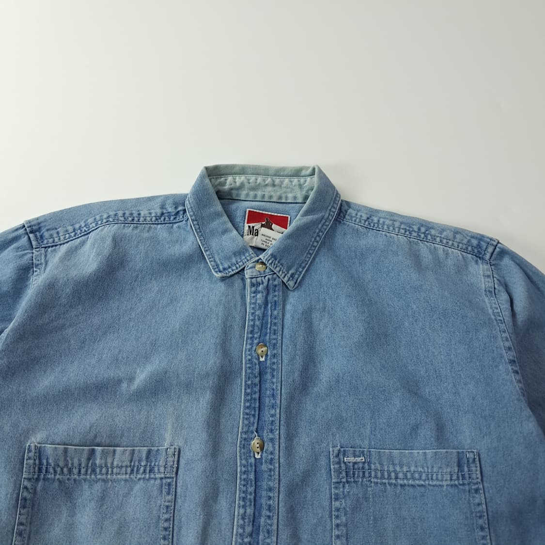CK280 XL 말보로 90s 미국판  데님 투포켓 셔츠 남방 상품이미지2