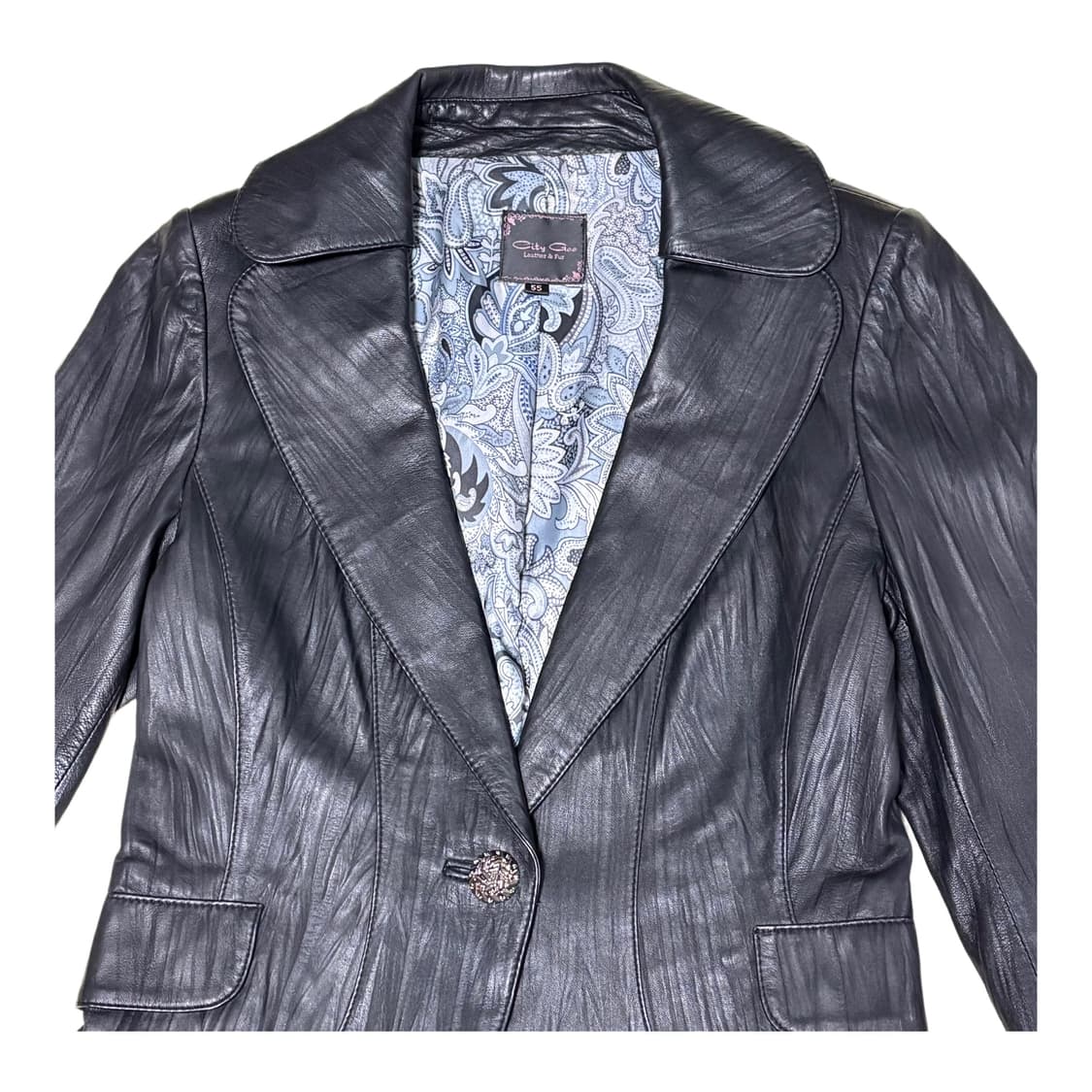 빈티지 고스 블랙 가죽 자켓 상품이미지3