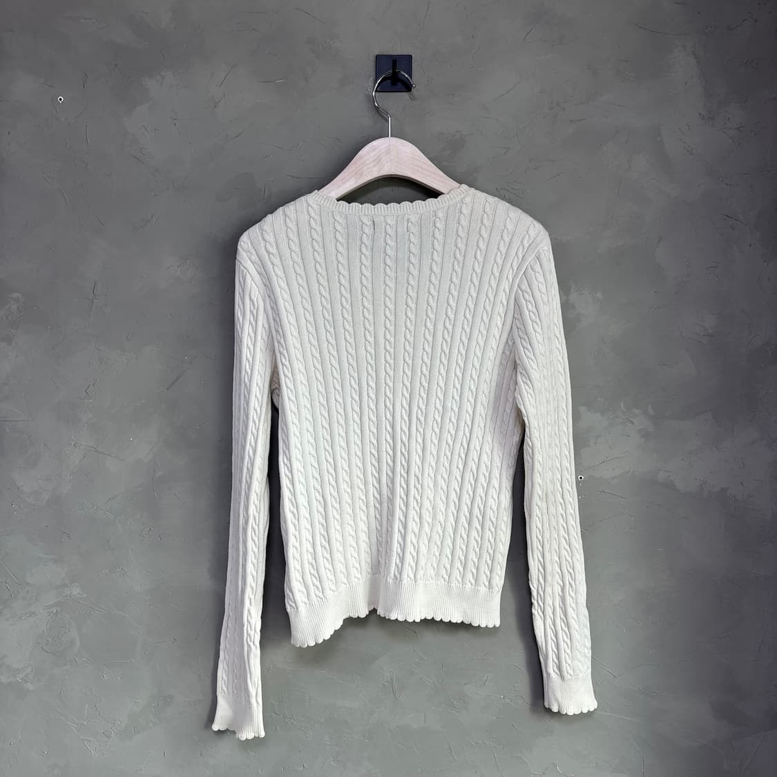 폴로 랄프로렌 꽈배기 니트 가디건 화이트 상품이미지4