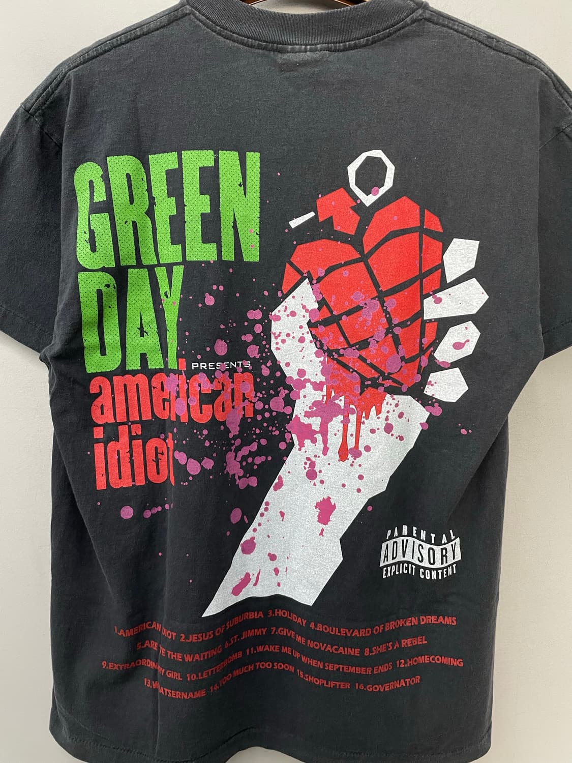 빈티지 그린데이 락 밴드 페인팅 반팔 H1630 상품이미지5