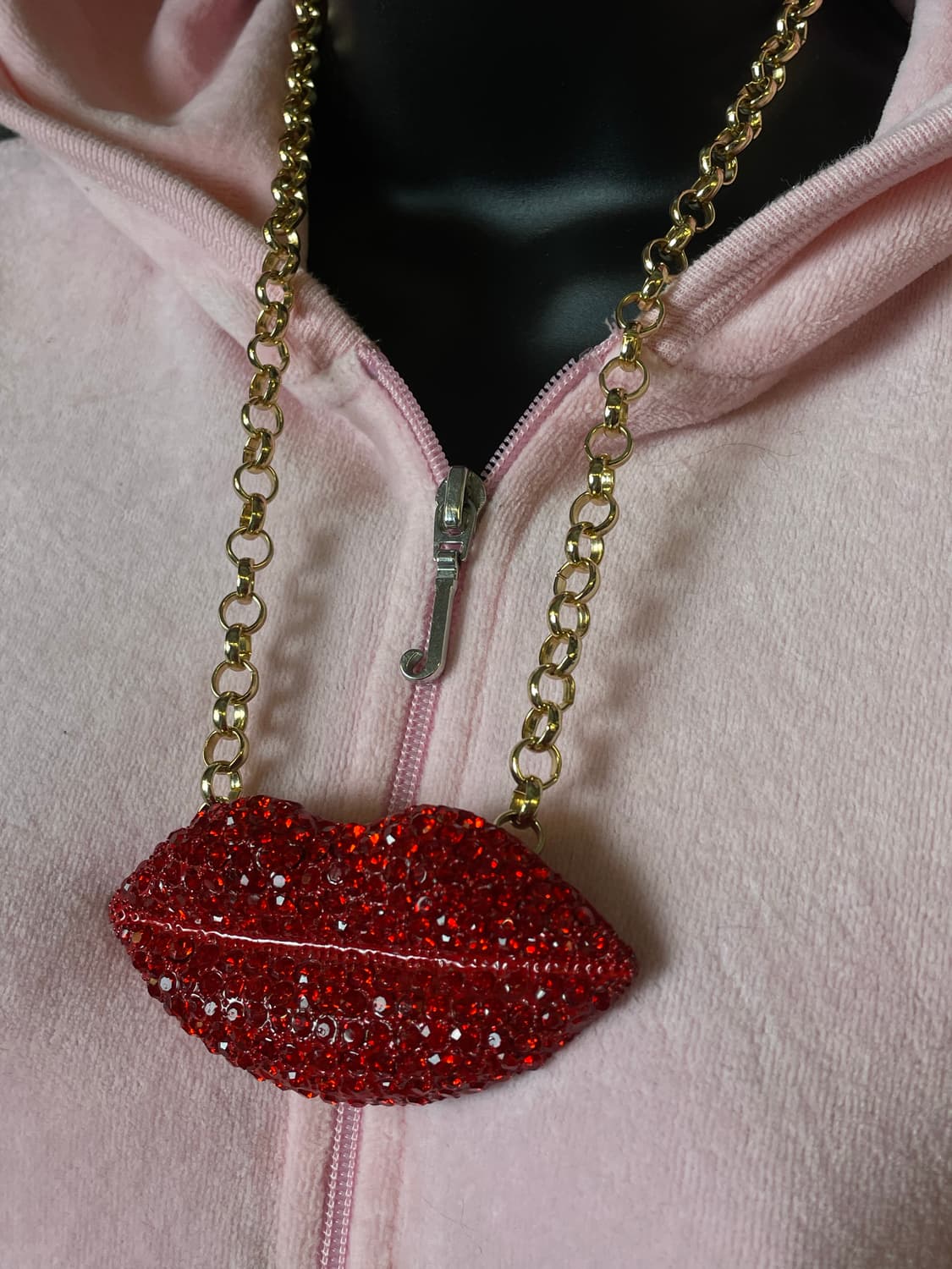 JUICY COUTURE 쥬시꾸뛰르 갸루 핑크 테니스 벨벳 후드집업 상품이미지6