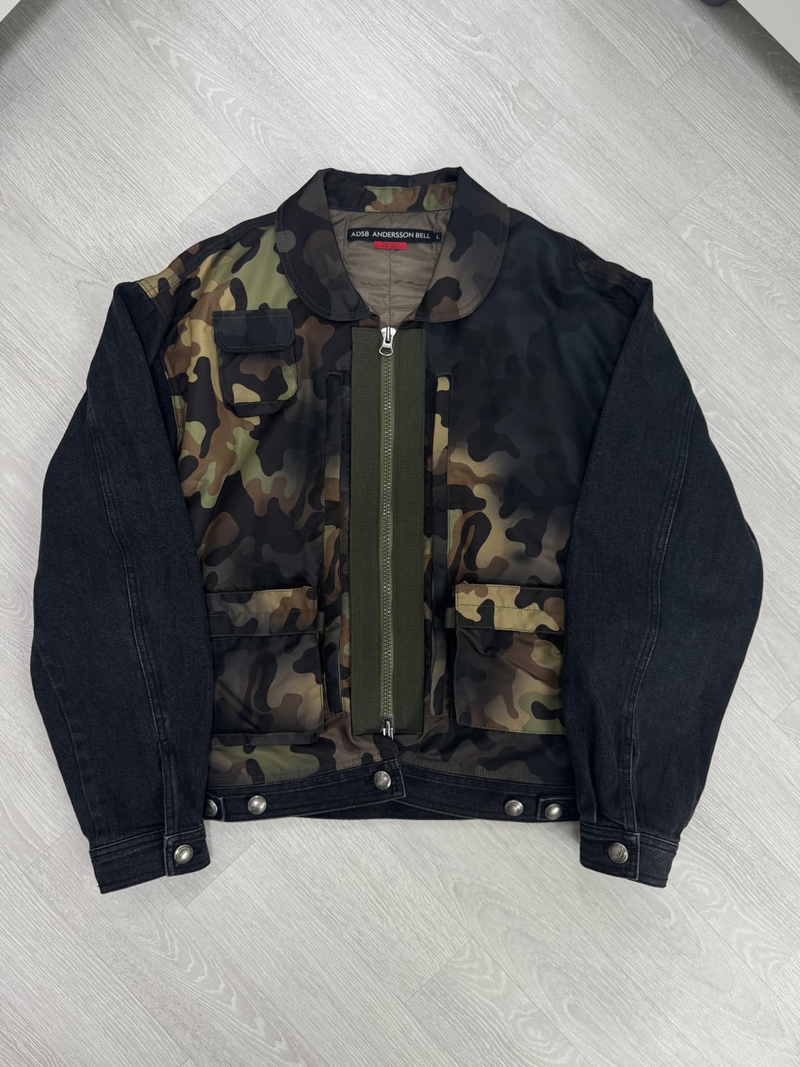 앤더슨벨 CAMOUFLAGE ZIP-UP DENIM JACKET 상품이미지4