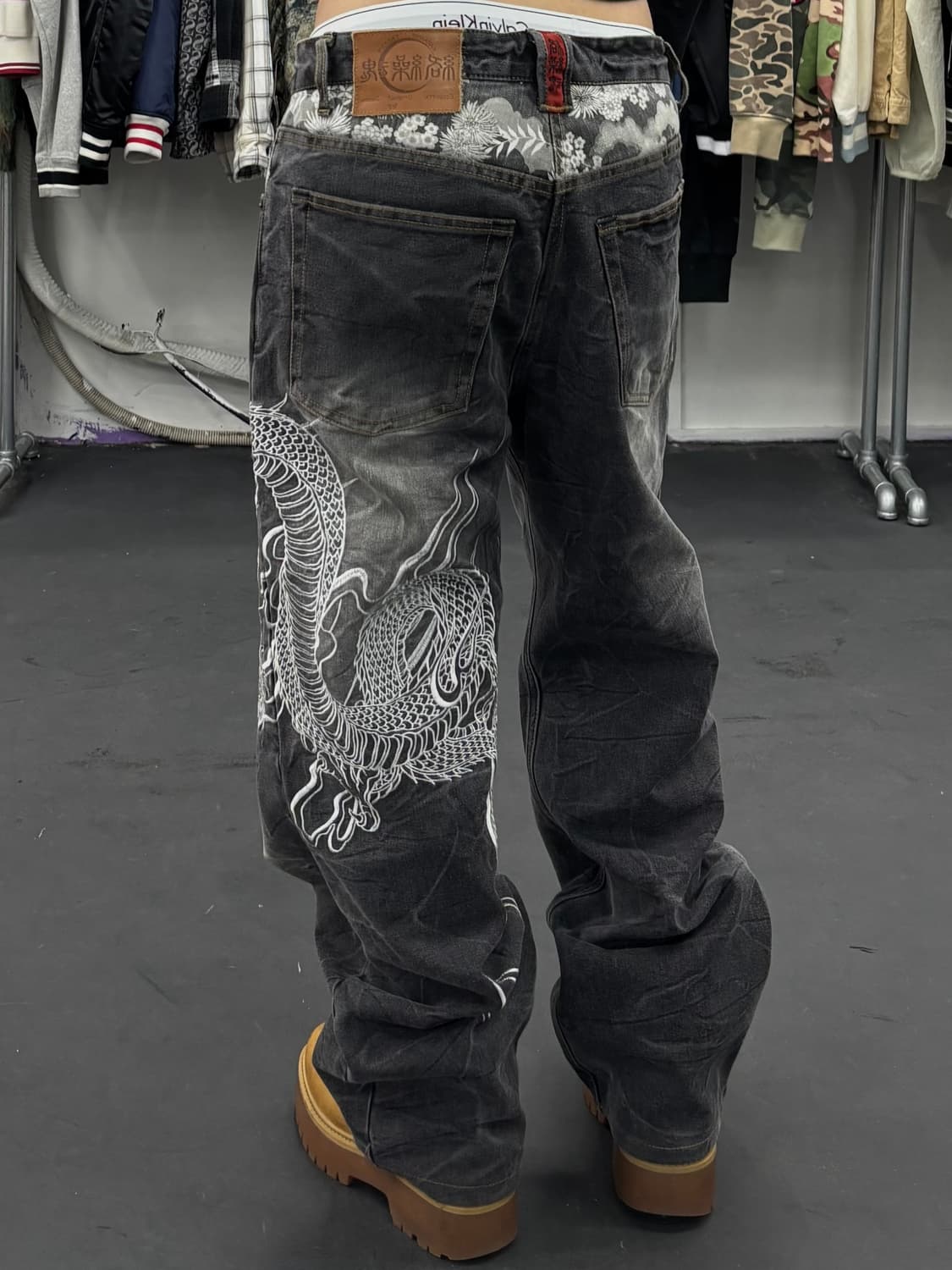 카라쿠리 타마시 오리엔탈 드래곤 데님팬츠 상품이미지6