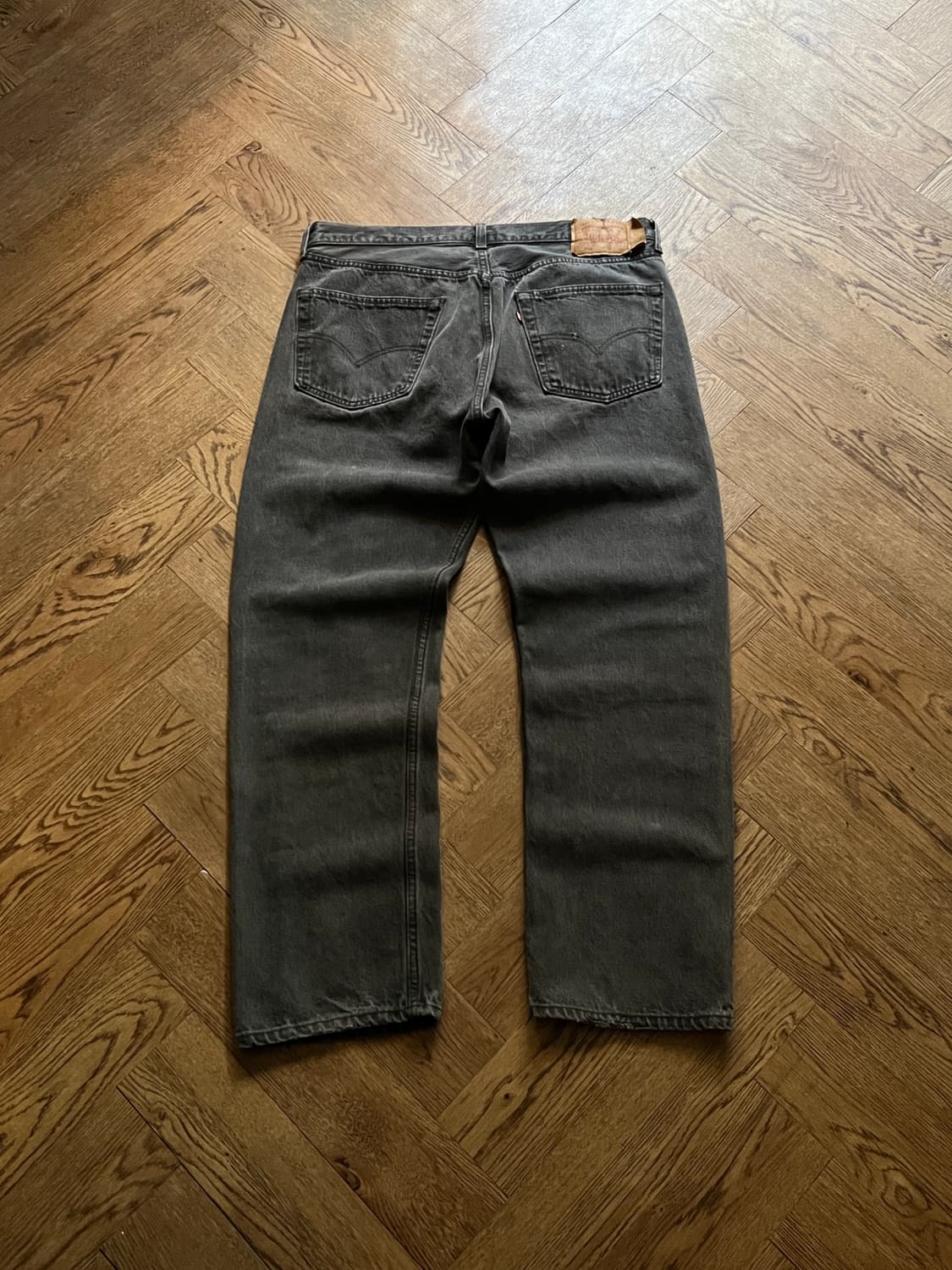 [38]90's 리바이스 501 USA Made 흑청 데님 팬츠 S13 상품이미지1