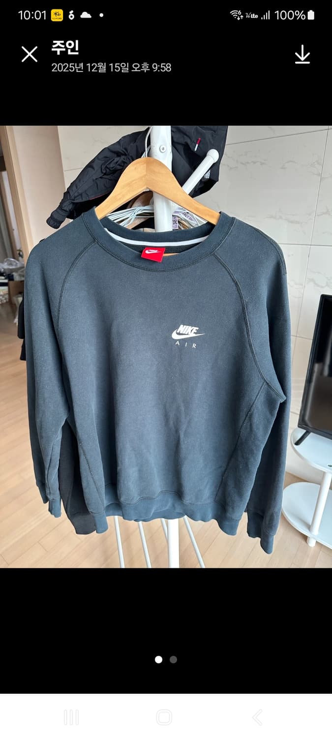 나이키 맨투맨 블랙.   L 상품이미지1