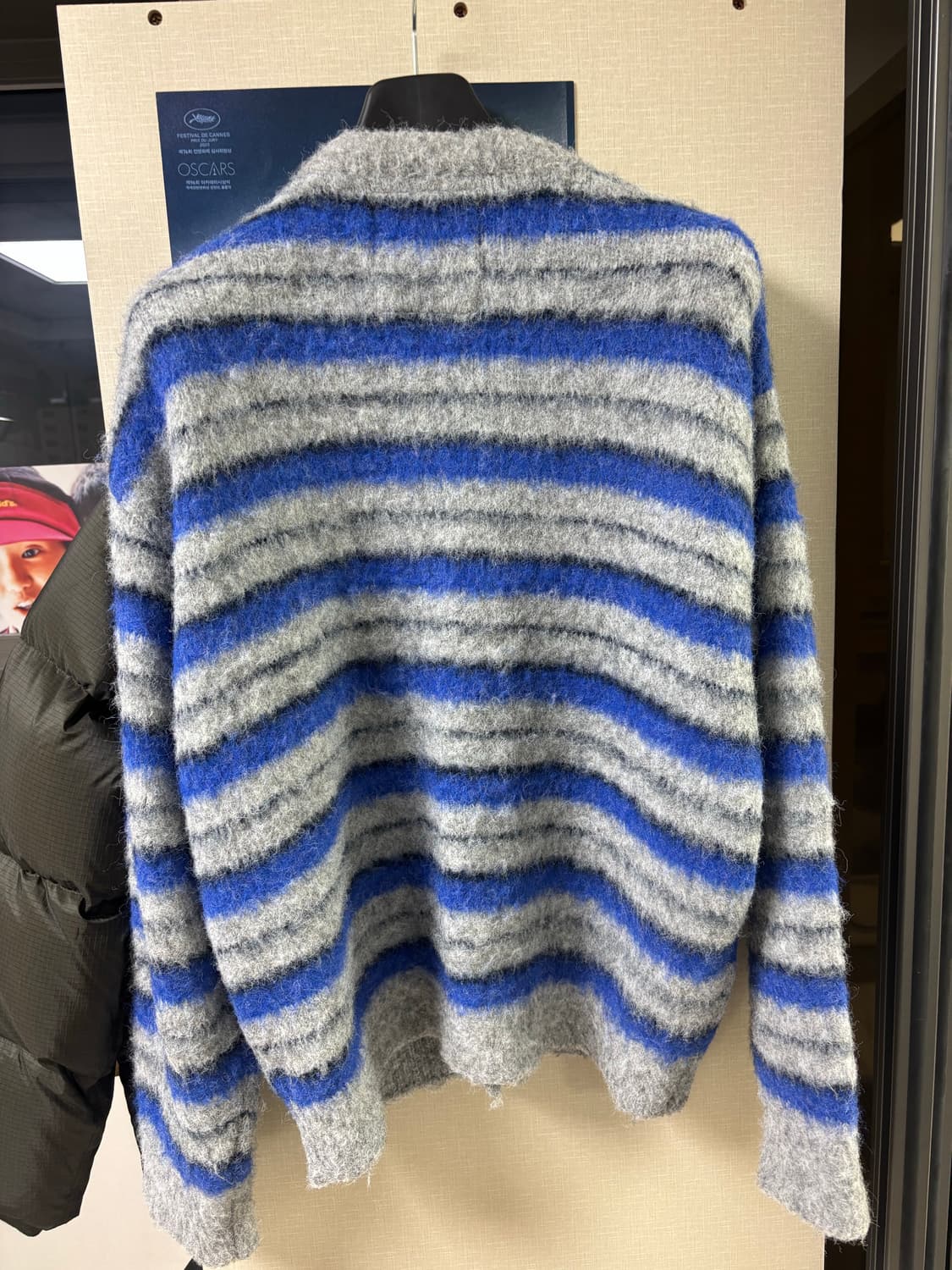 STU X HANK stripe hairy 가디건 상품이미지2