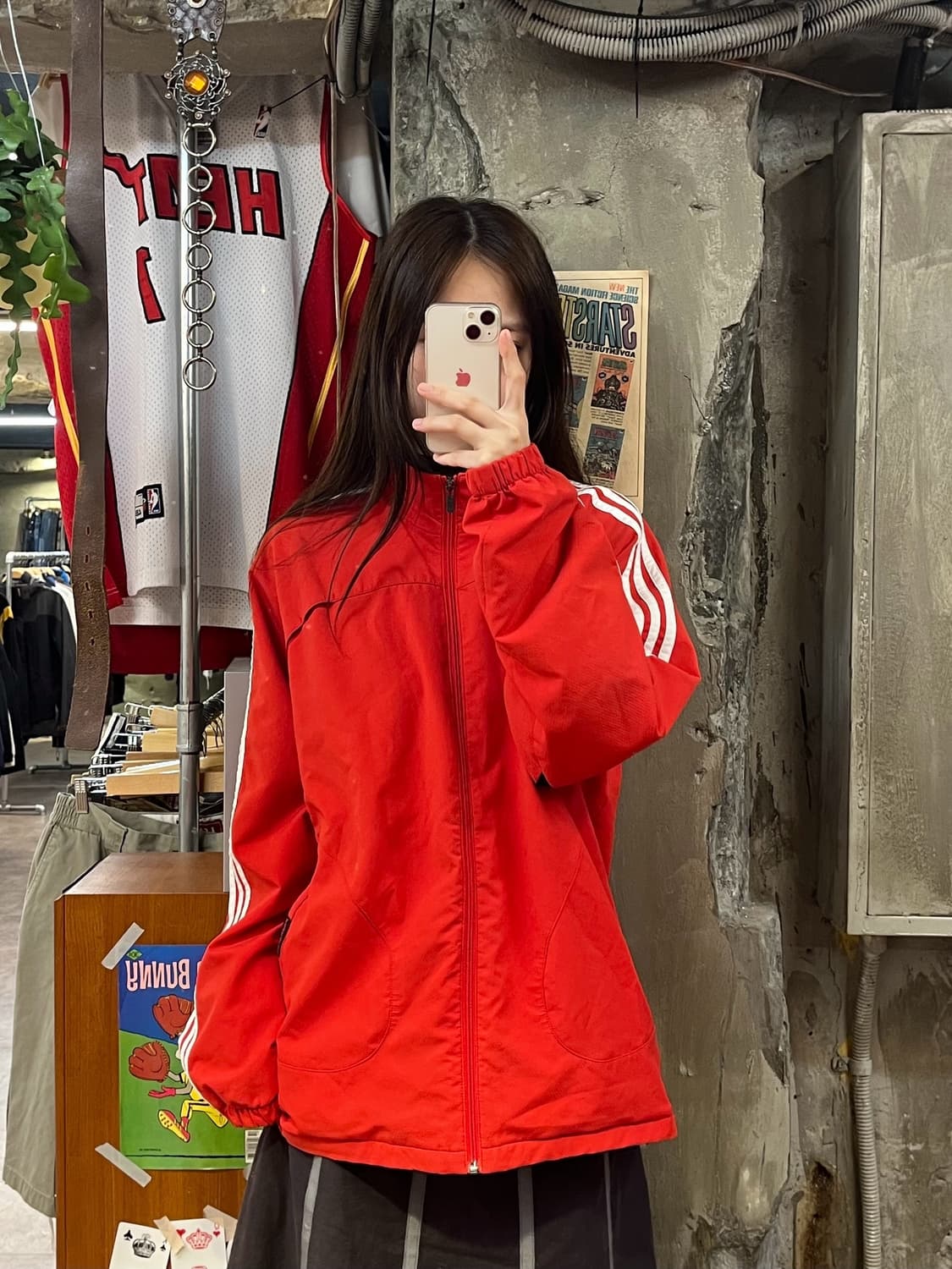 아디다스 바람막이 레드 100 #csz516 상품이미지2