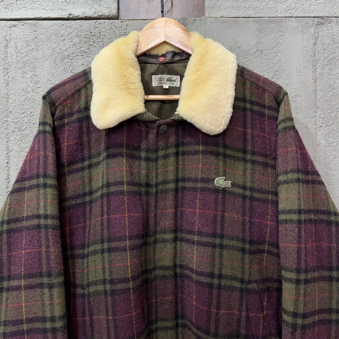 라코스테 체크 울 블루종 자켓 (L)   상품이미지2