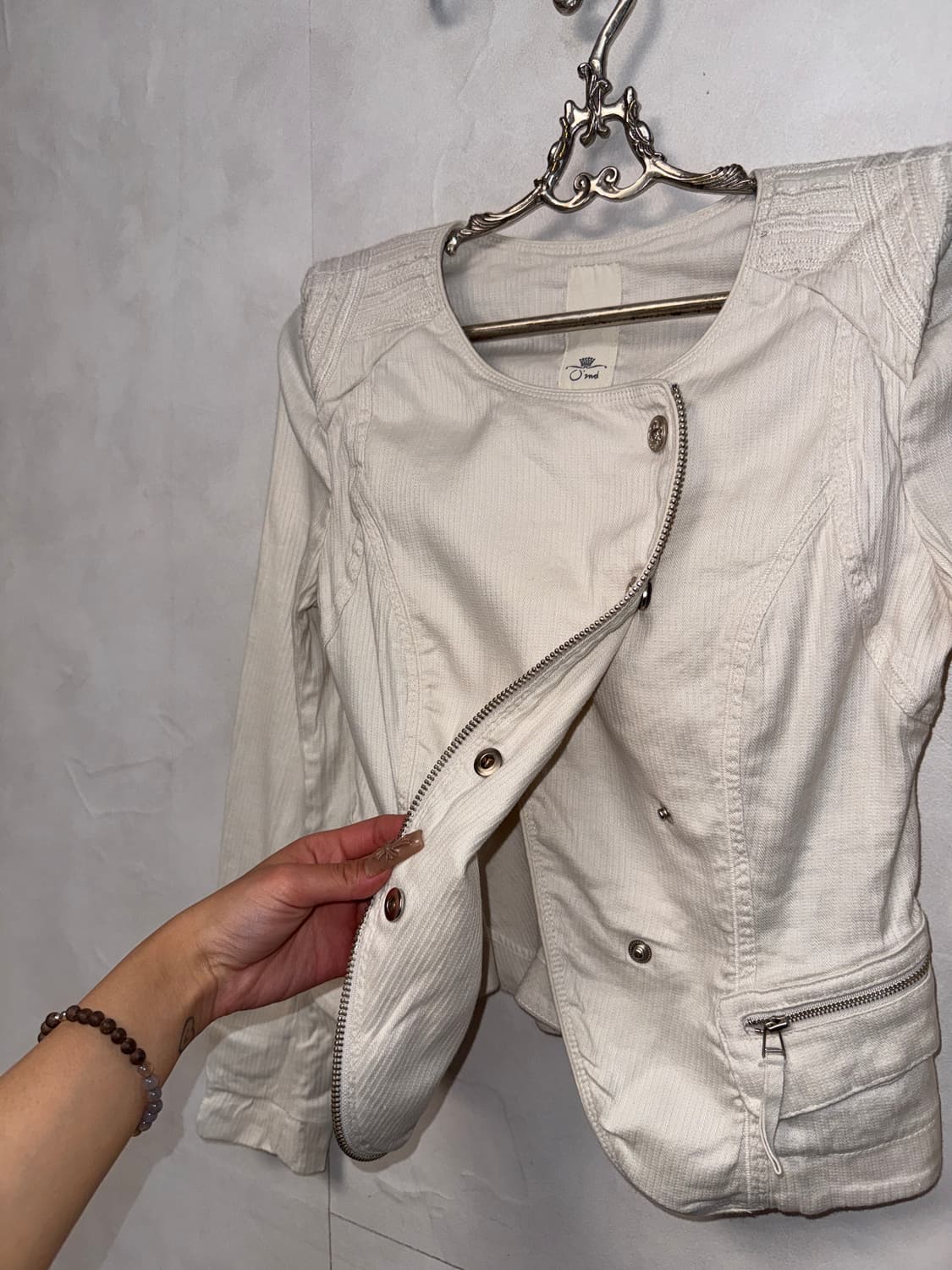 O’2ND ivory linen button military jacket 상품이미지3