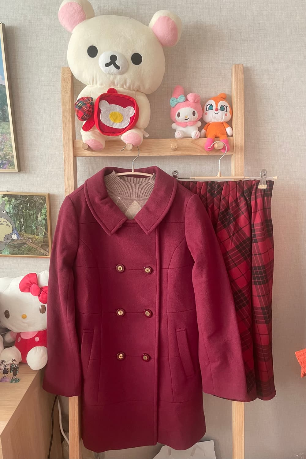 모리걸 빈티지 딸기초코 코트 set 🍓♥️🤎 상품이미지1