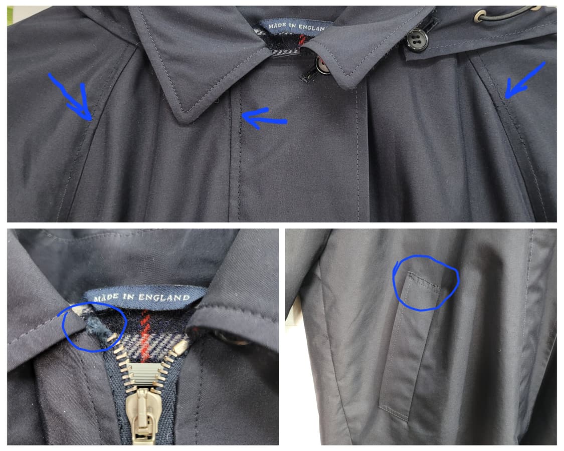 버버리 후드 트렌치코트 (안감 라나울 겨울 가을 봄 착용가능) 66 77 상품이미지10