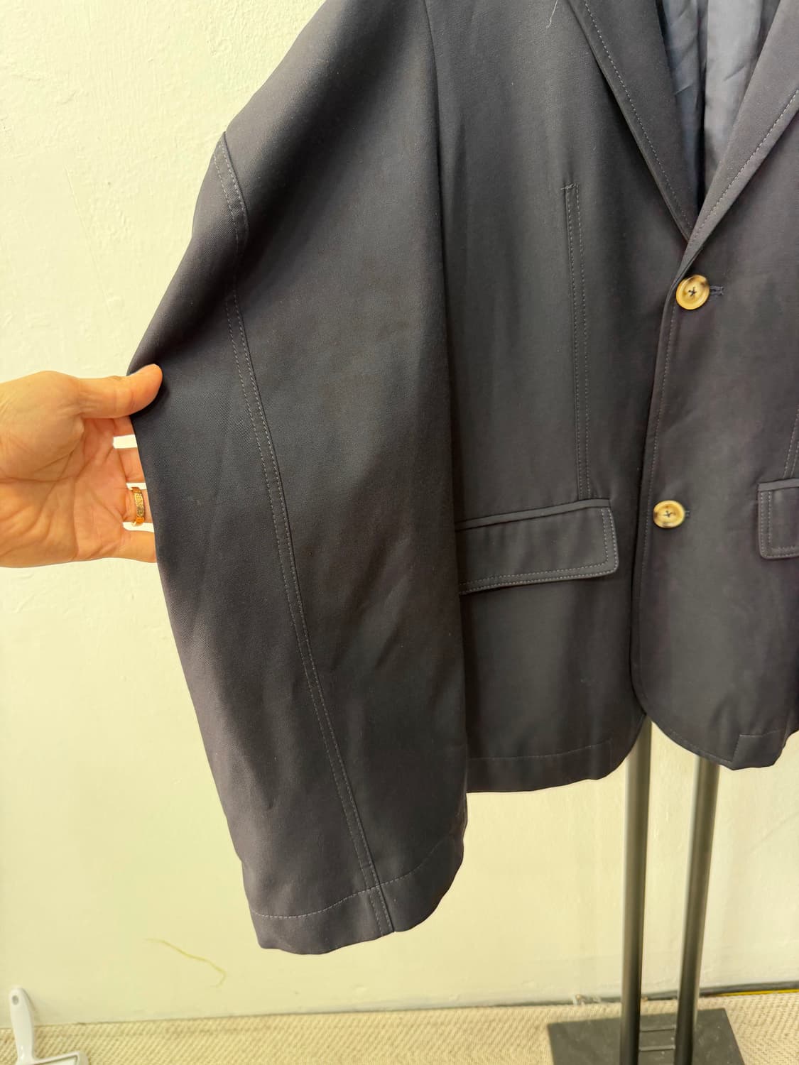 정품) LANVIN 랑방 네이비 여성 자켓 66 상품이미지4