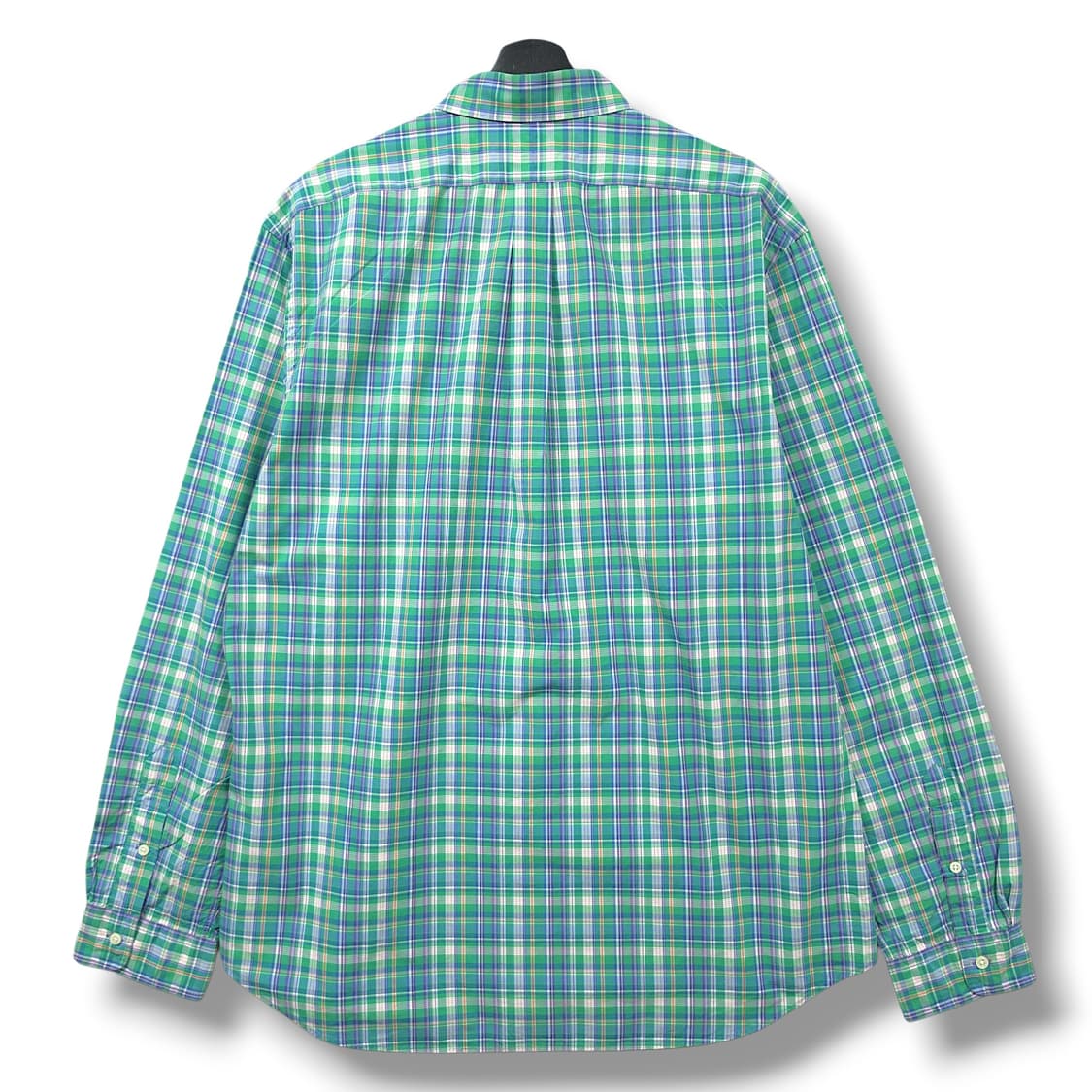 [2XL] 폴로 그린 플레이드 체크 코튼 긴팔셔츠 상품이미지2