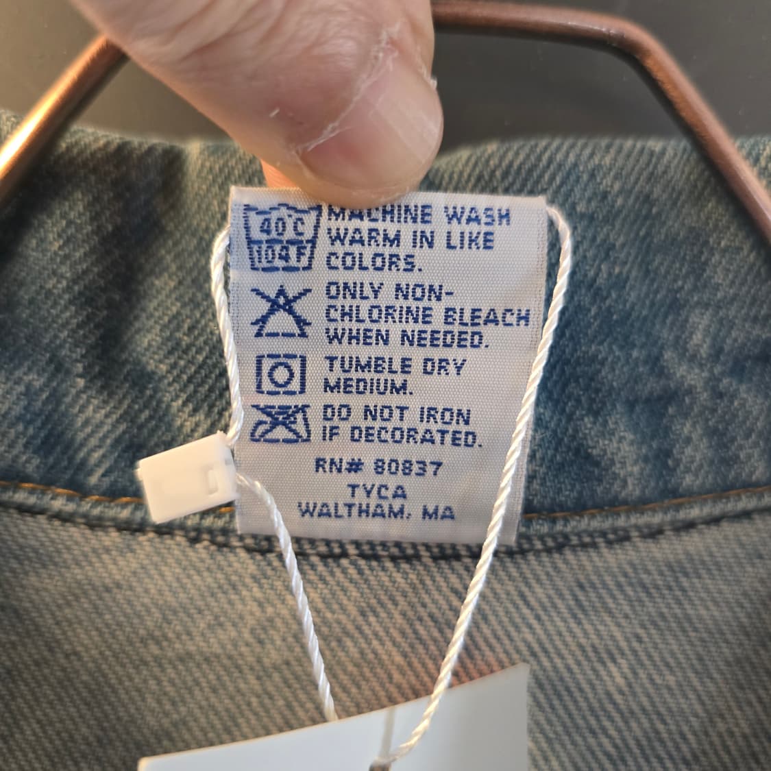 USA 빈티지 데님 자켓 파이어스톤 엠보싱 백프린팅 워크자켓 오버핏 상품이미지4