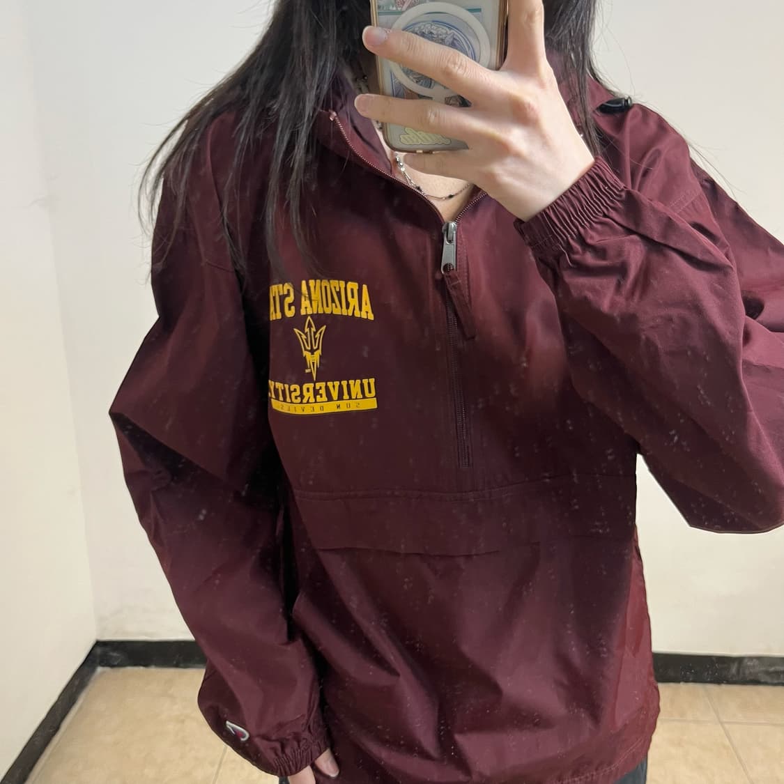 Champion burgundy anorak 상품이미지2