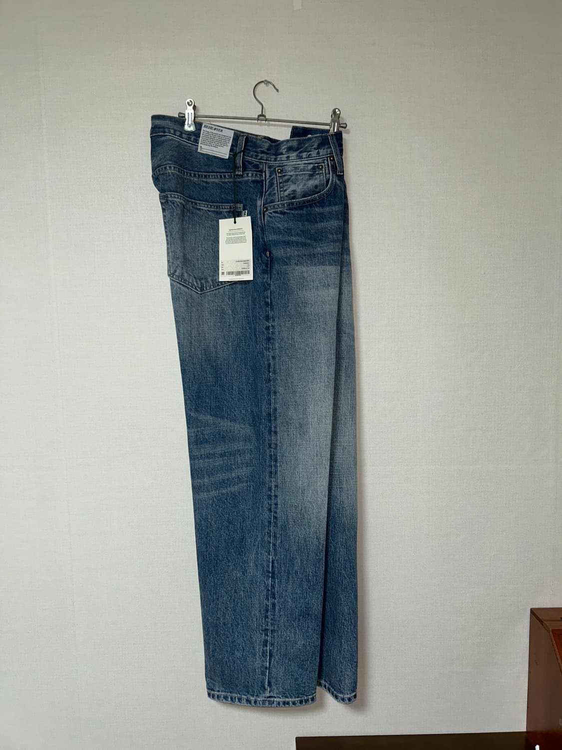 비헤비어 312R 셀비지 데님 팬츠 워시드블루 3 size 상품이미지2